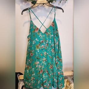 Floral green dress